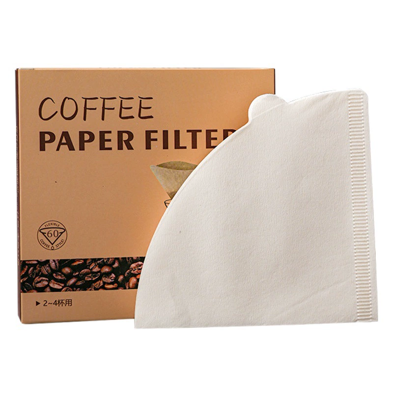 Кофе Фильтр Бумага Американский кофемашина конический фильтр Бумага белый сырой целлюлозы кофе Фильтр Бумага V60 Фильтр Чашка Фильтр Бумага