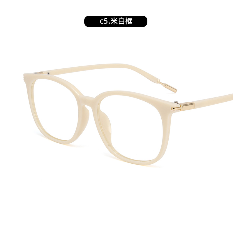 Venta al por mayor de fábrica de lentes planos de alta gama de moda para estudiantes de cuello blanco gafas anti-azul montura negra gafas de montura antirradiación