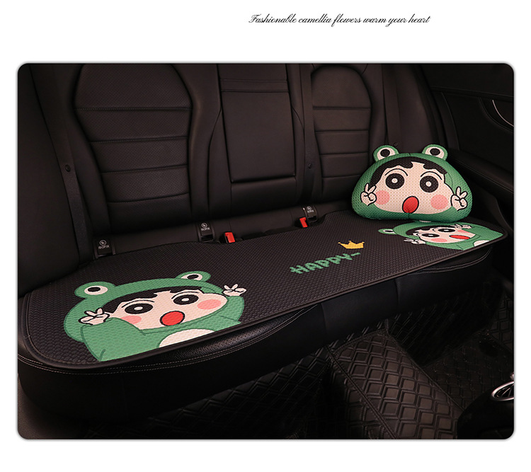 Cute Cartoon Crayon Shin New Car Seat Cushion Four Seasons Universal Cyber Popular Half Bag Seat Cover Women's Seat Cushion Winter Seat Cover