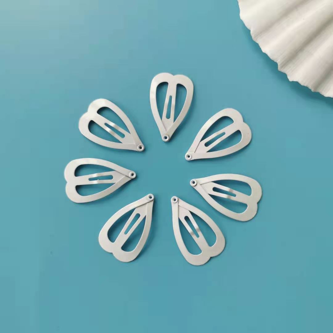 White Peach Heart Children's Hairpin Small Pet Toy Accessories Environmentally Friendly Material Cartoon Love Bb Clip Hairpin