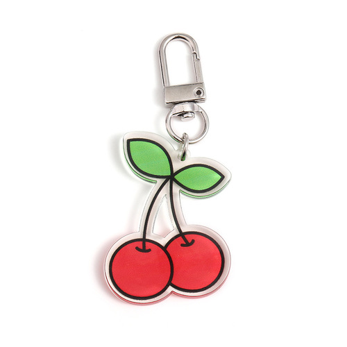 Acrylic Cute Cartoon Fruit Keychain Pendant Decor Korean Style Popular Accessory Car Key Holder