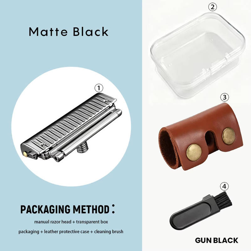 Wholesale Universal M5 Threaded Razor Holder with Roller, Double-Layer Semi-Blade Razor Head, Manual Shaving Razor
