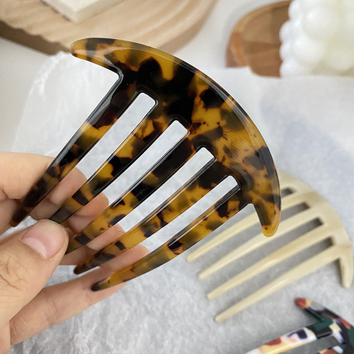 Japanese and Korean-style supernatural vinegar acid hair comb, red-carpet anti-static 5-tooth comb, high-end retro noblewoman temperament hair comb