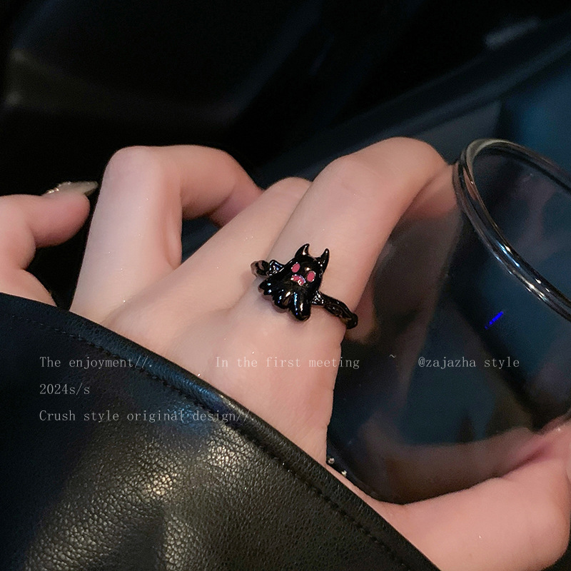 黑色幽灵拼接串珠项链女嘻哈高级感万圣节毛衣链小众独特时尚项链|undefined