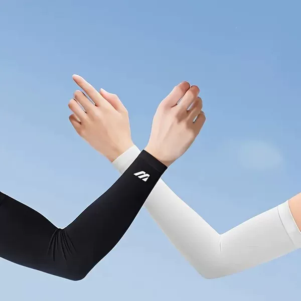 Popular foreign trade product: Men's ice silk arm sleeves, simple UV protection for summer driving and cycling