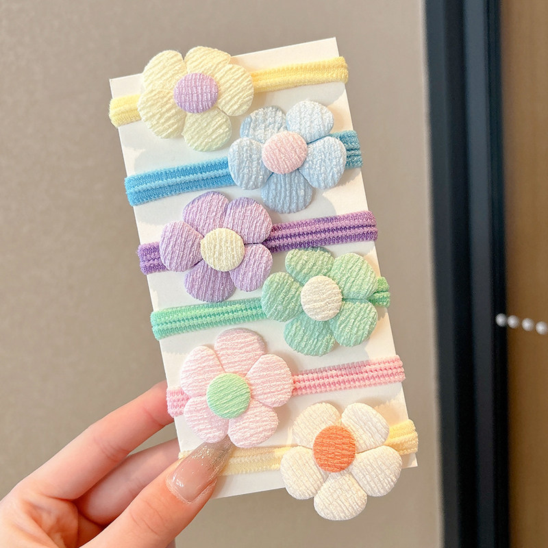 Caricatura encantadora anillo de pelo pulgar no daña el cabello de los niños correa de correa pequeña cuerda de cabello para niñas cuerda de cabello