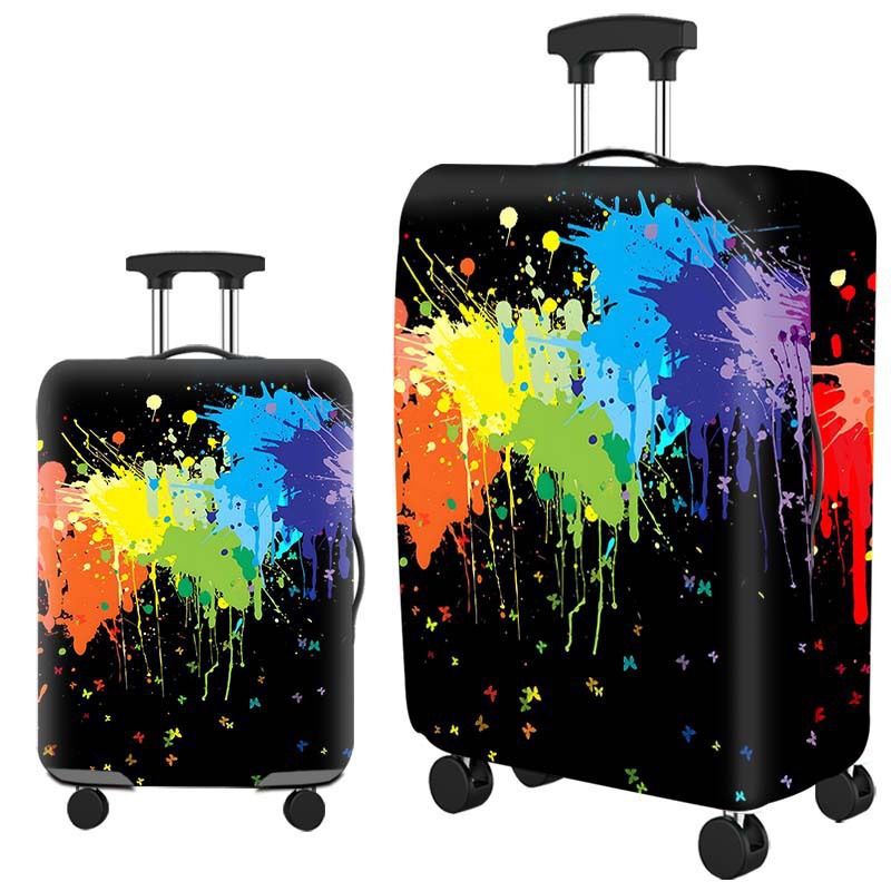 cubierta de maleta gruesa y resistente al desgaste cubierta de caja elástica caja de tracción cubierta de polvo cubierta de maleta de viaje impresión completa