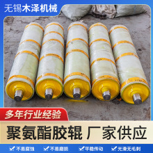 现货胶辊聚氨酯异形件无动力包胶滚筒橡胶托辊工业输送机包胶轴