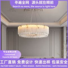 現代の軽い豪華な雲石の客間の全銅のシャンデリアのシンプルなデザイナーのレストランの別荘の複式楼の寝室の主な明かり
