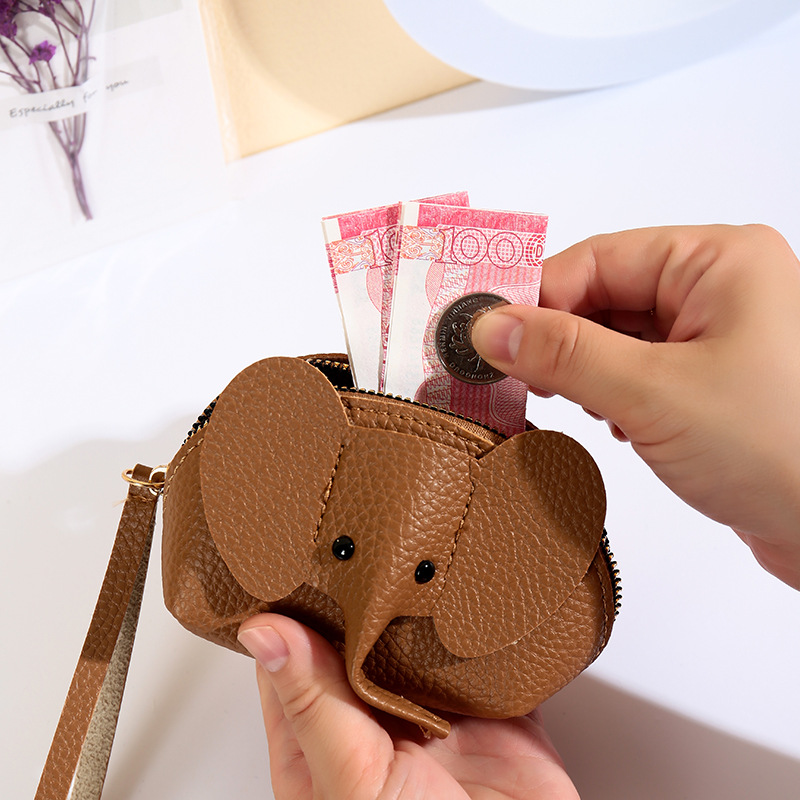 Bolso colgante llave femenina bolsa de tarjetas creativas personalidad pequeña billetera cremallera de color sólido tarjeta de tarjeta de tarjeta de tarjeta múltiple