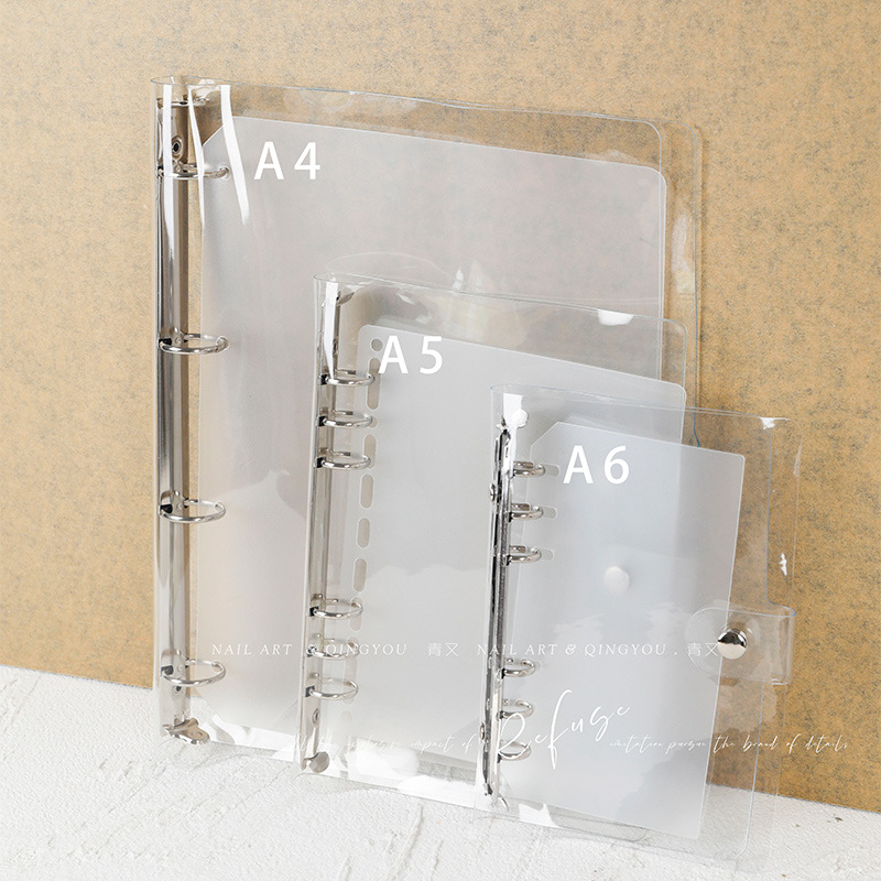 Nail Art Board libro de almacenamiento transparente esmerilado tienda de exhibición multifuncional acrílico de hojas sueltas herramienta de organización de tablero portátil