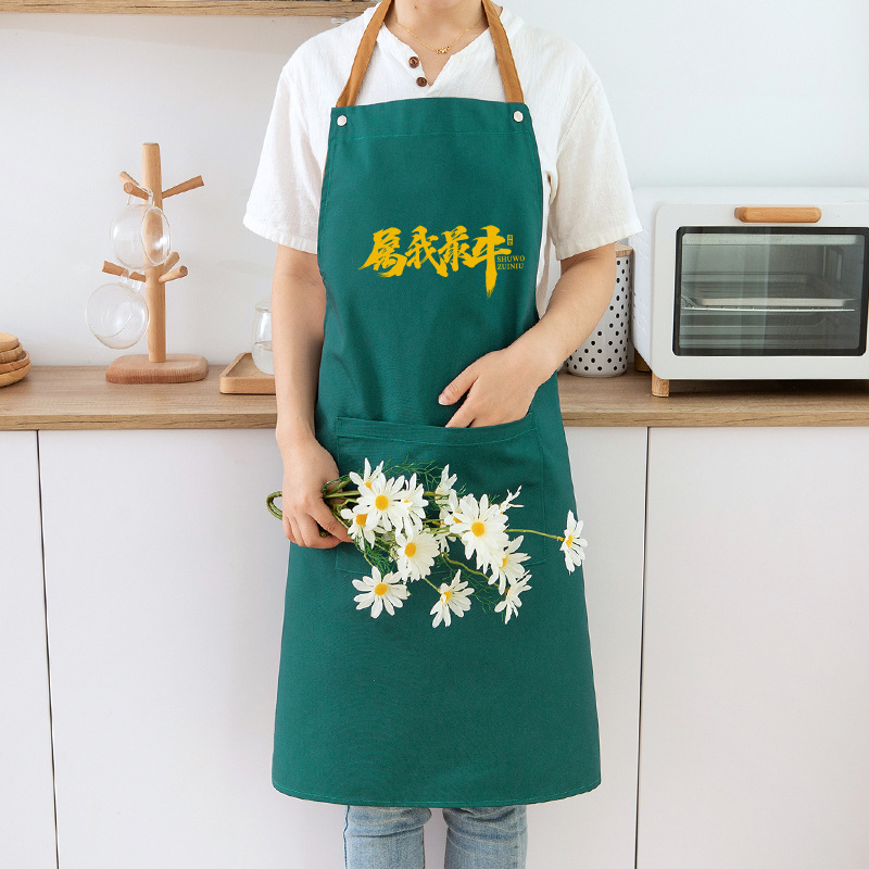 Impreso anti-fouling y a prueba de aceite de cocina para el hogar delantal de moda para el hogar de estilo japonés gran ropa de trabajo para mujeres adultas logotipo personalizado