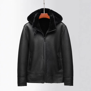 Xinji factory direct sales men's original ecological fur integrated thickened warm casual fur coat fur coat