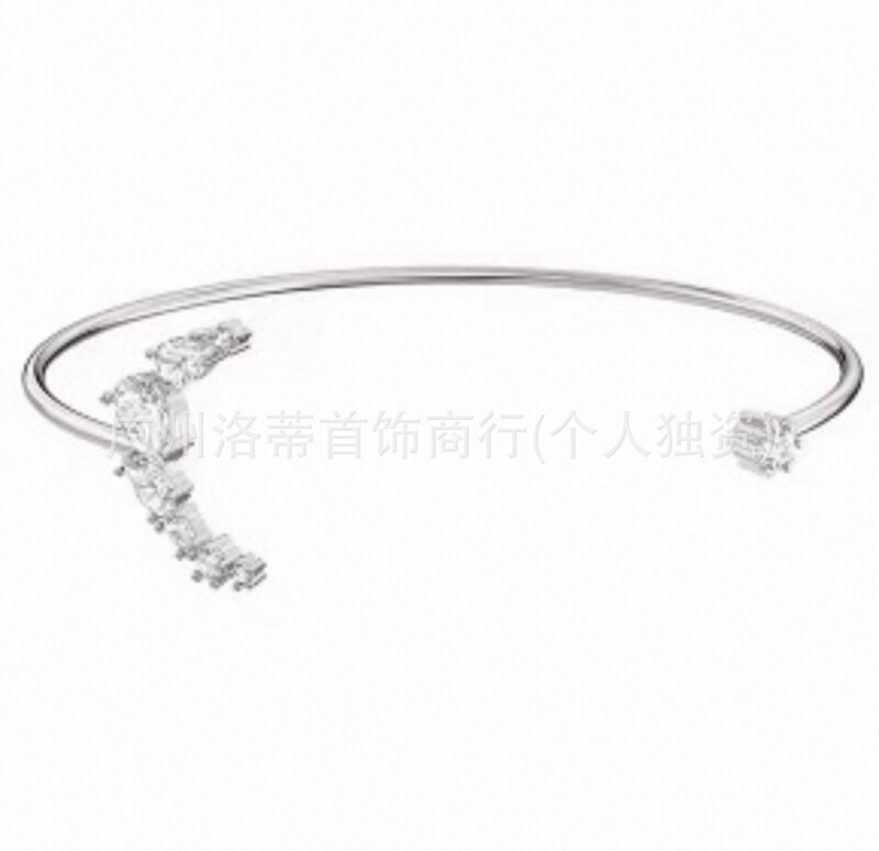 施家高版本恶魔之眼手镯采用施华洛元素世奇灵动方糖天鹅手链女环|undefined