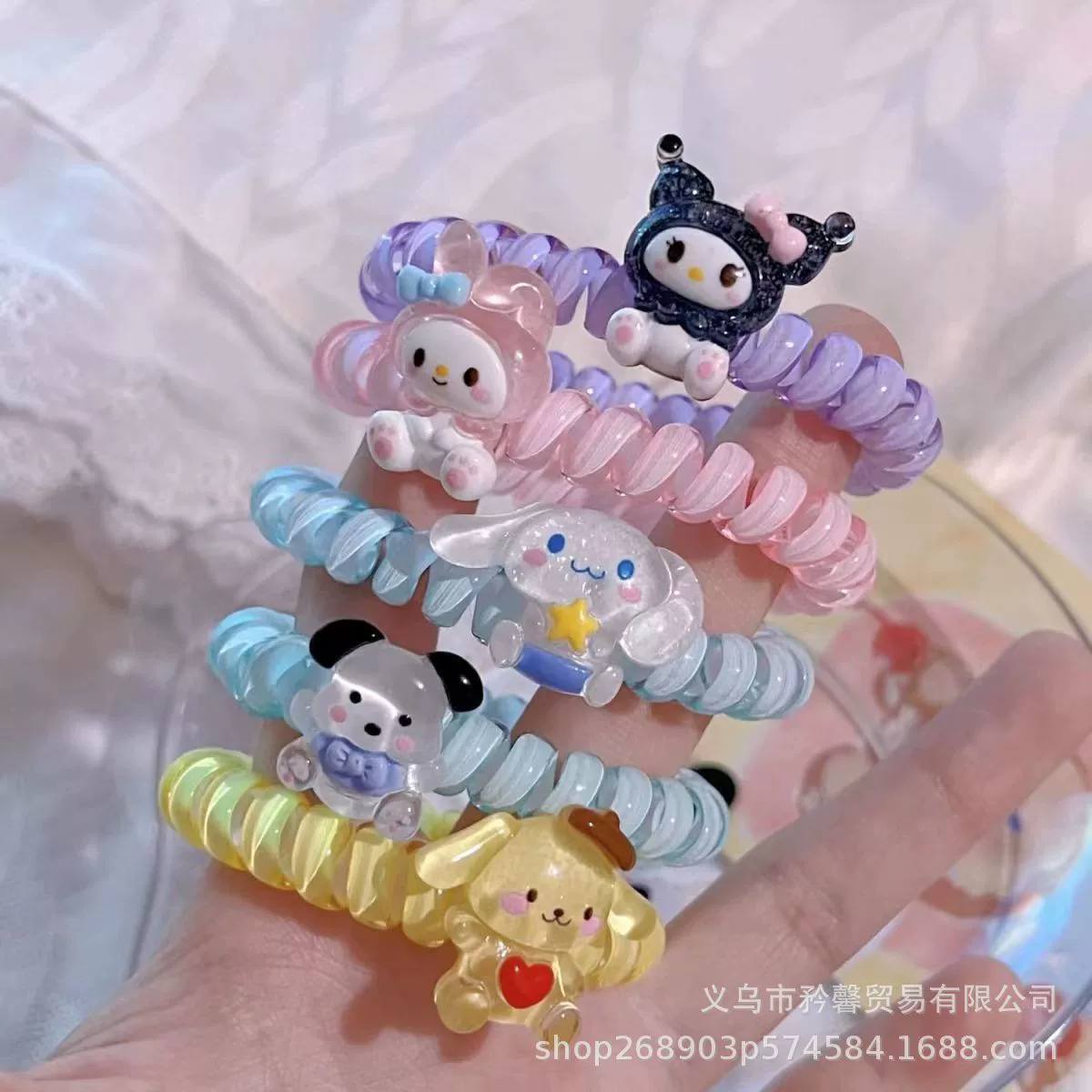Cartoon bracelet, telephone, cute hair rope for friend