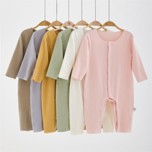 婴儿连体衣无骨A类新生儿男女宝宝爬服秋冬季长袖透气加厚内衣