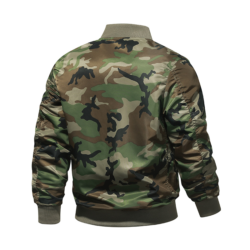 Chaqueta de béisbol verde del ejército para hombres primavera y otoño alta tendencia retro nueva chaqueta de vuelo de estilo americano para hombres