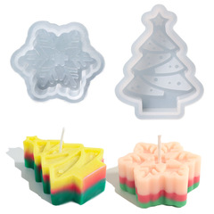 Proudly DIY resin molds Christmas snowflake candles silicone molds plaster aromatherapy decorations exclusive for cross-border sales