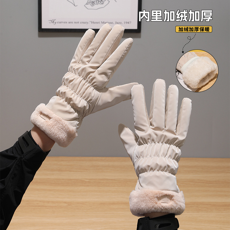 秋と冬の暖かくファッショナブルな女性用スポーツグローブ、タッチスクリーン、冬用ベルベット、厚みのある、防風性、電動自転車の乗車、防水性|undefined