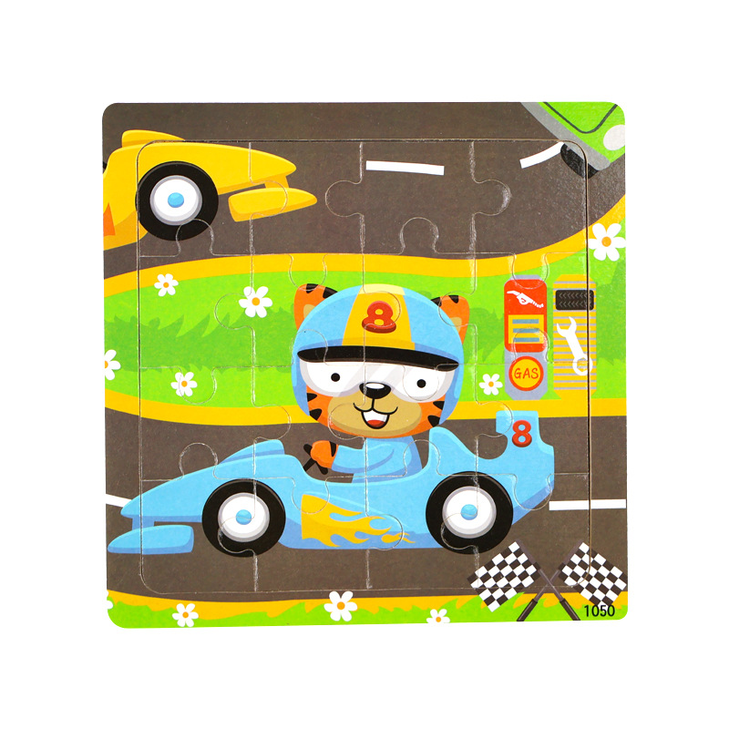 Puzzle plano de madera para niños pensamiento lógico juguetes de entrenamiento de mano movimiento fino