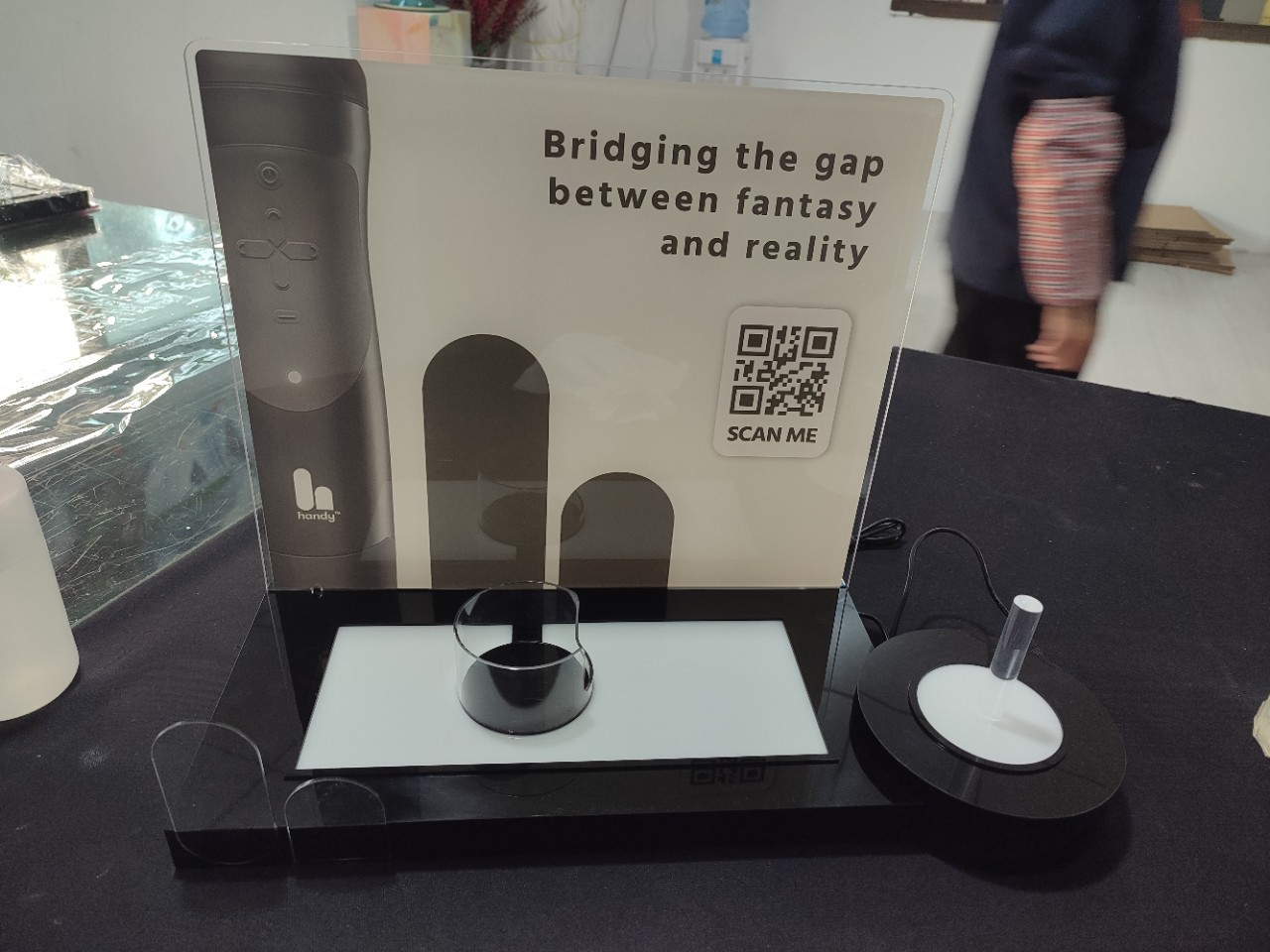 亚克力展示架跨境支架三合一手表数码耳机无线电子产品展示印图案