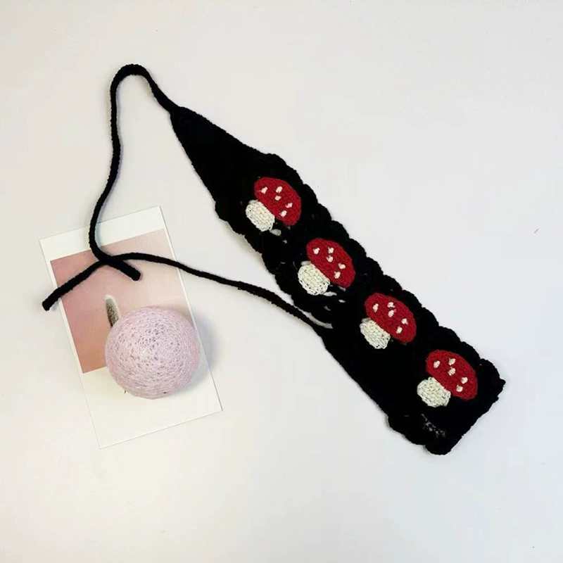 Этническая Crochet повязка на голову, тканое украшение для волос, регулируемая, яркий бохо-стиль