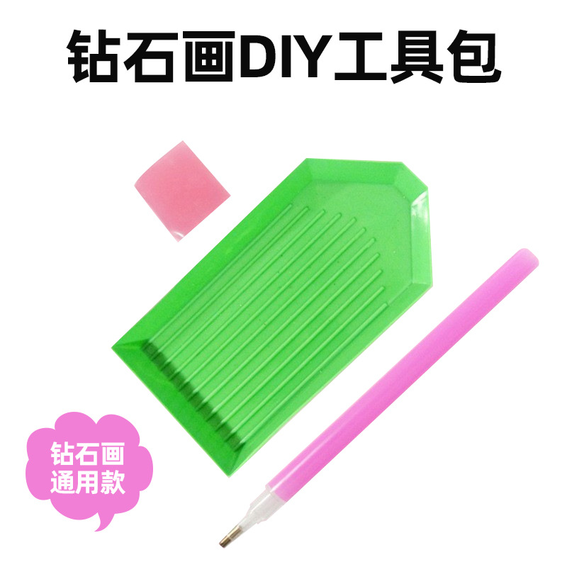Universal de un solo punto de cabeza de cobre DIY diamante pintura kit ladrillo pintura diamante pluma Cruz puntada herramienta soporte de madera