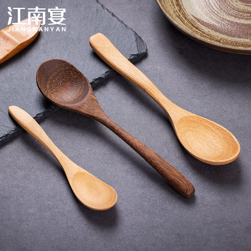江南宴勺子木木勺大号家用盛汤汤勺长柄韩式喝汤吃饭韩国电饭锅|undefined