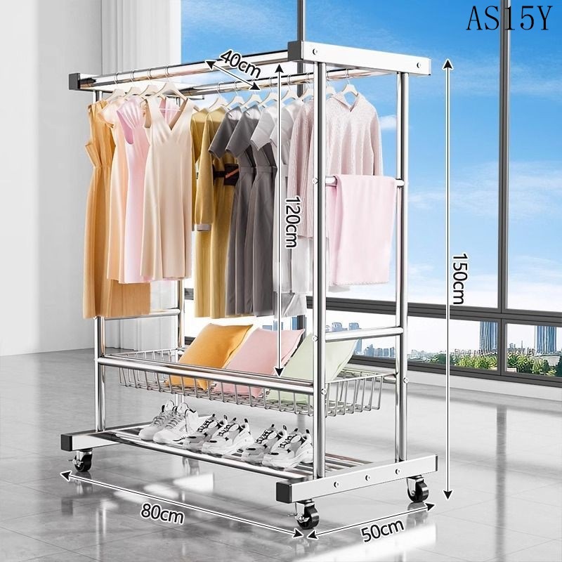 [더블폴 - 업그레이드된 더블 레이어 스크린 프레임 80cm] 두꺼운 아연도금 - 프리 메탈 휠