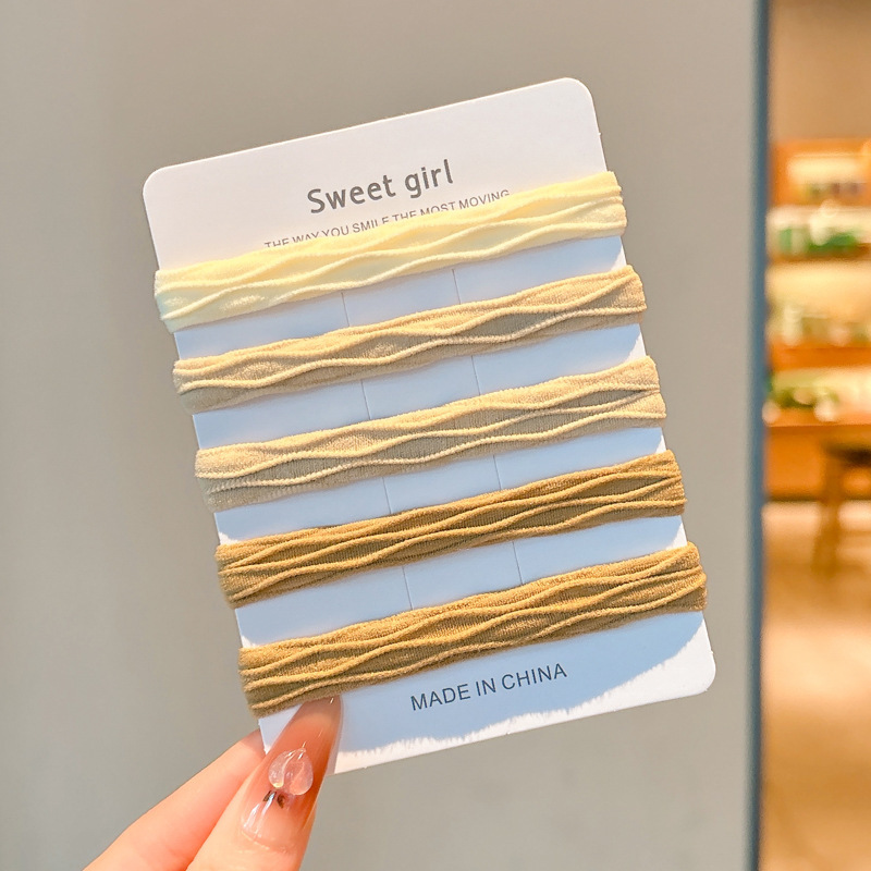 Cuerdas de cabello de alta elasticidad sin costura, anillo de cabello de cola de caballo, cuerdas de cabello de correa femenina, cuerdas de cabello de bola simple, cubierta de cuero cabelludo