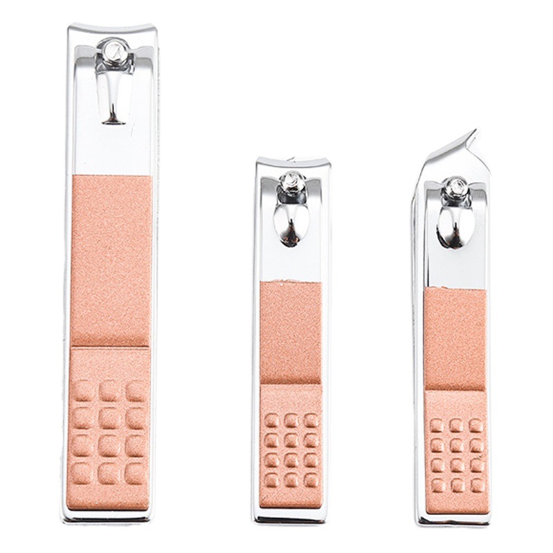 Colorful color nail clippers anti-splash stainless steel large opening nail clippers Home portable gray nail clippers wholesale