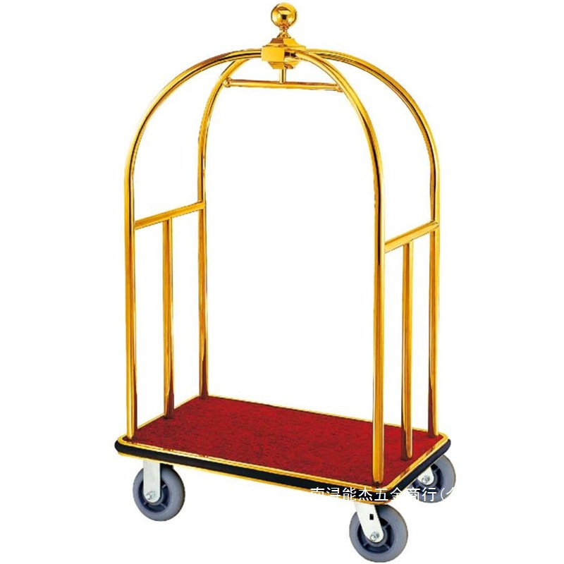 加厚酒店大堂行行李车拆装散客箱包车玫瑰金不锈钢箱包运送车其他