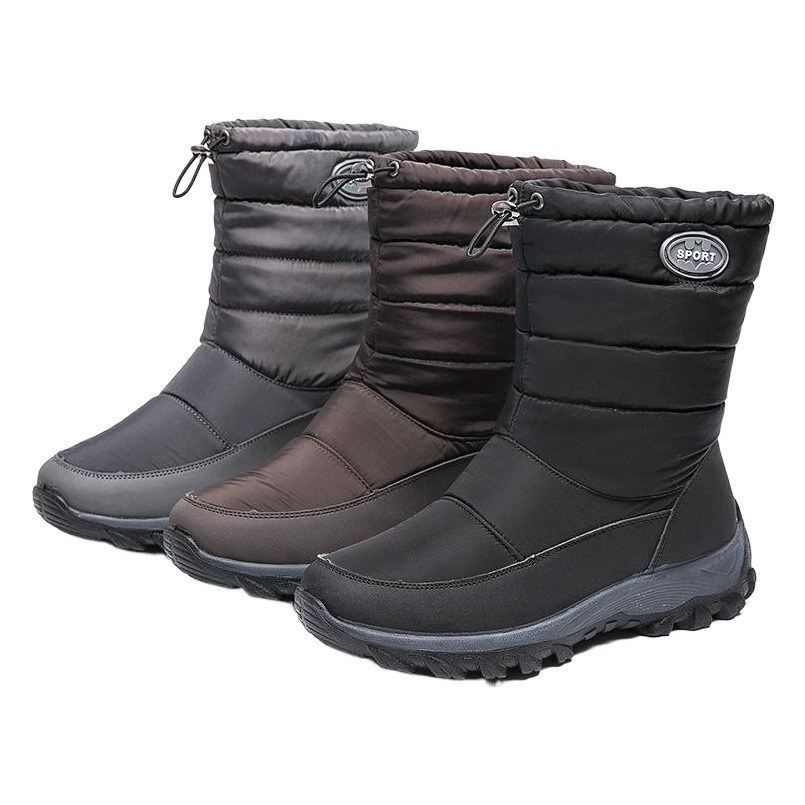 女性用の大きいサイズのスノーブーツ、冬用のベルベットの暖かいショートブーツ、コットンシューズ、女性用のクラシックブーツ、クロスボーダー防水婦人靴