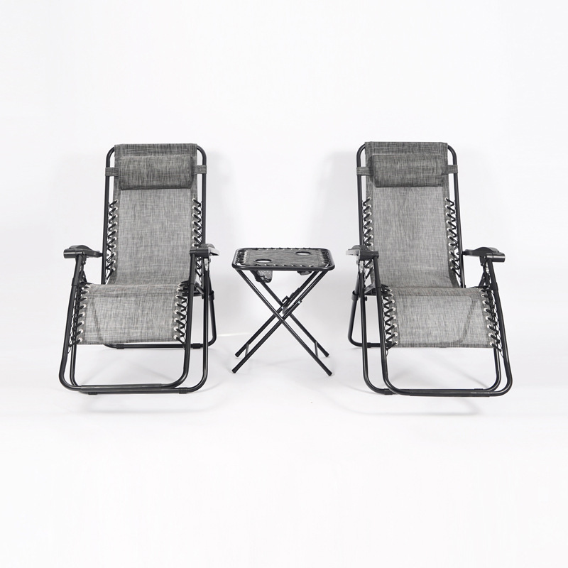 Zero Gravity Folding Lounge Chair Set, Outdoor Leisure Lounge Chair with Side Table, Office Nap Chair Zero Gravity Folding Lounge Chair Set, Outdoor Leisure Lounge Chair with Side Table, Office Nap Chair