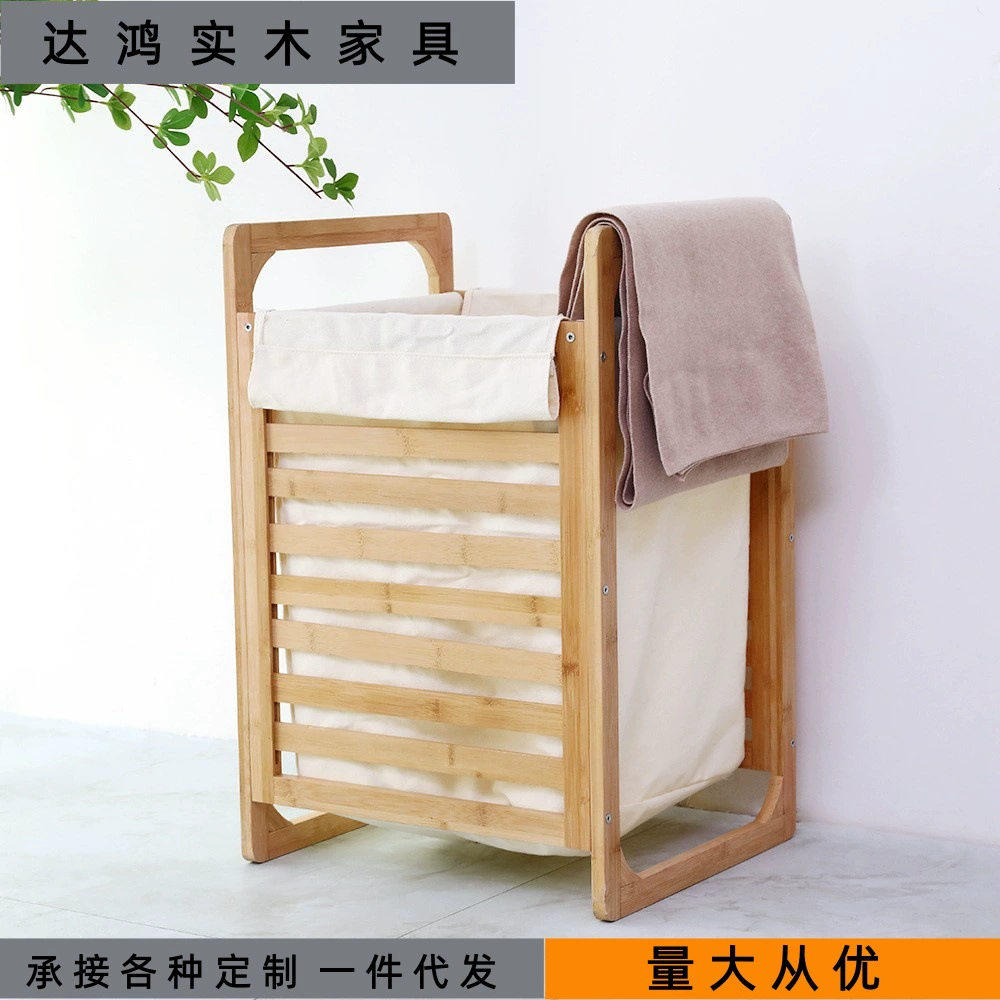 ins современная корзина для грязной одежды с ручкой, бамбуковая бытовая корзина для грязной одежды для спальни, корзина для белья B&B, корзина для хранения