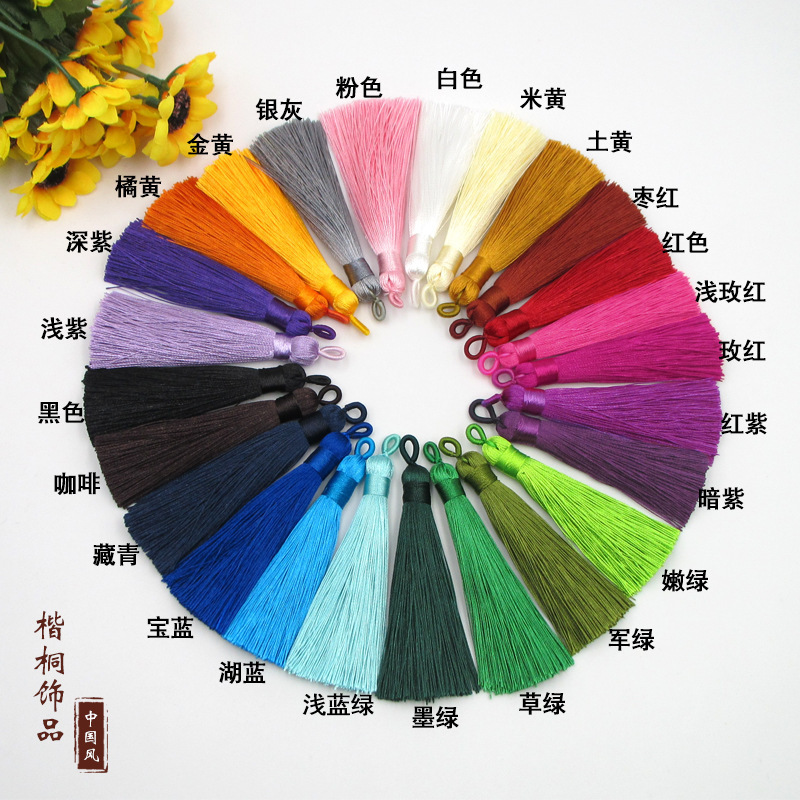 8cm Pull Hoop Tassel diy Hand-woven Pull Hoop Tassel Tassel Chinese Knot Tassel