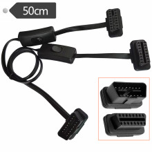 带开关汽车obd2一分二蓝牙elm327图吧hud分线盒子优驾扁线延长线