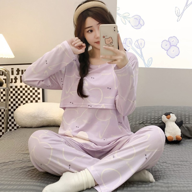 夏季月子服薄款产后哺乳期外穿产妇孕妇睡衣待产服喂奶套装