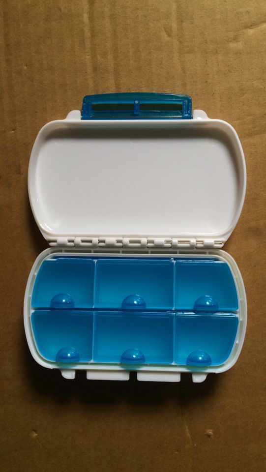 厂家直供 塑料药盒 一周药盒 药盒子可印刷LOGO 6盒保健医疗药盒