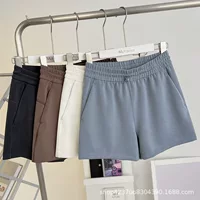 Шорты для йоги Lulu's в стиле Softstreme с воздушным слоем из купро, свободные, с высокой талией, утягивающие, универсальные.