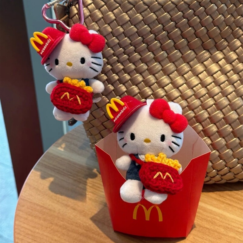 かわいい漫画の愛の小麦フライドポテトぬいぐるみ人形バッグペンダントキーホルダー車のバッグペンダント|undefined