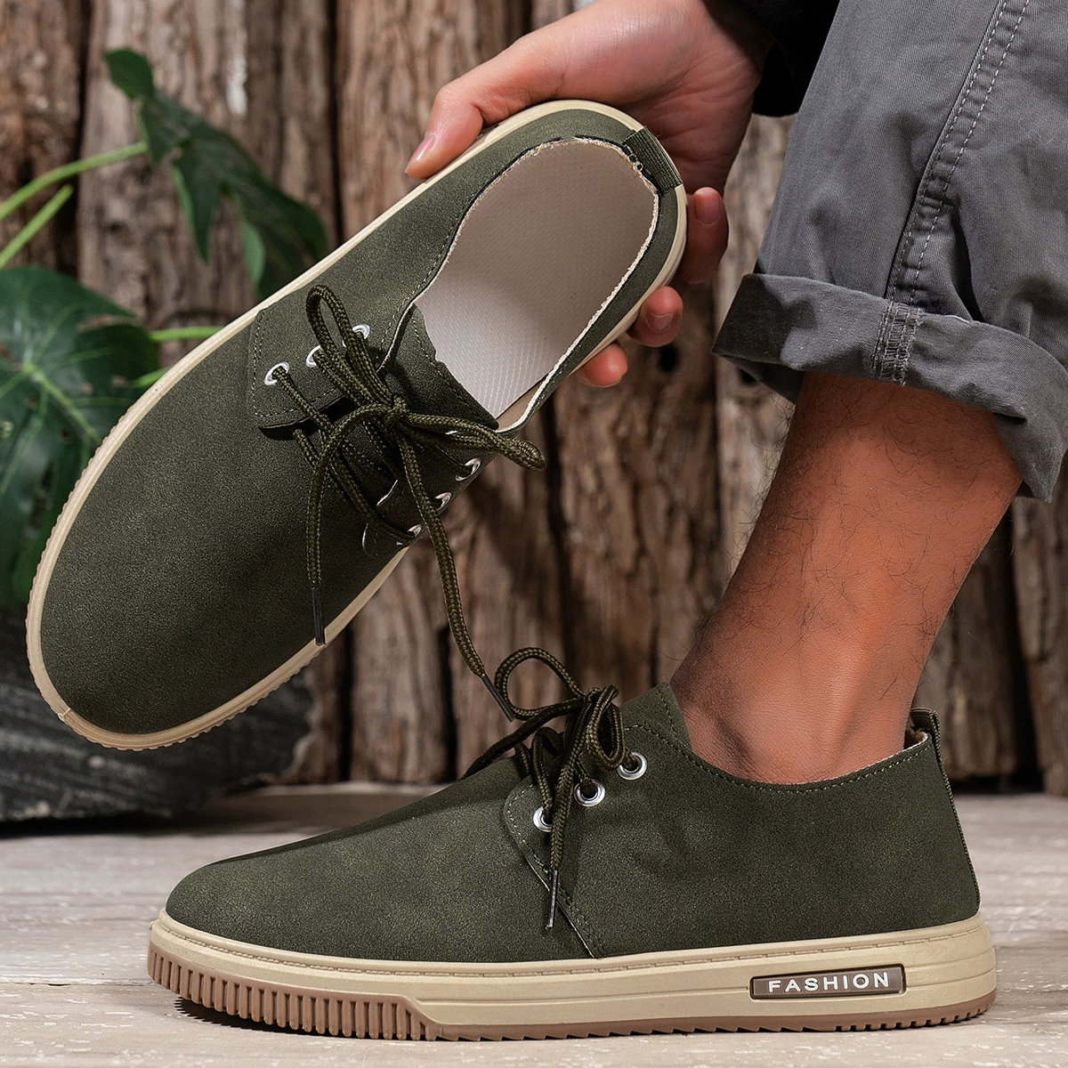 Мужская обувь Весенняя приливная обувь Мужская корейская версия британской обуви в стиле дикий доска модная повседневная обувь на шнуровке