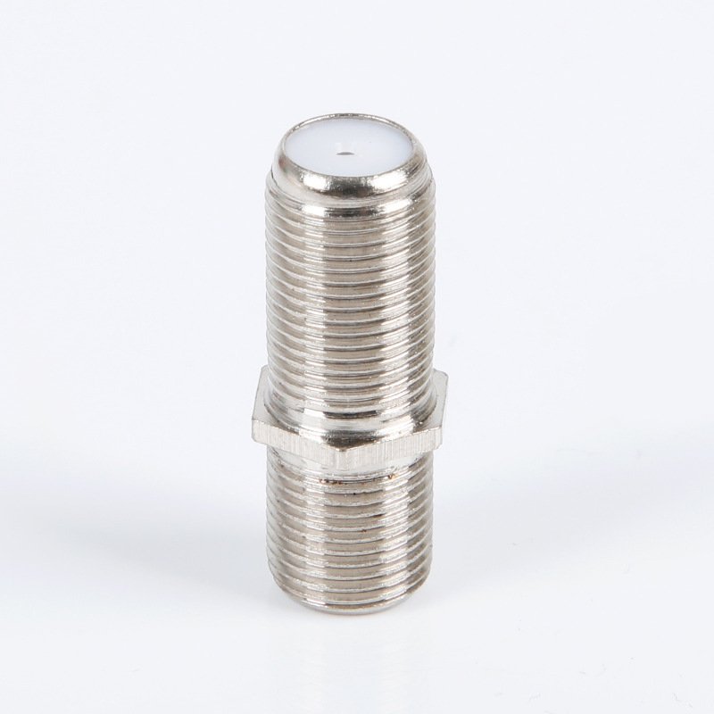 F-KK加長英制銅合金對接頭線纜延長器母轉母管式雙通籃芯F連接器