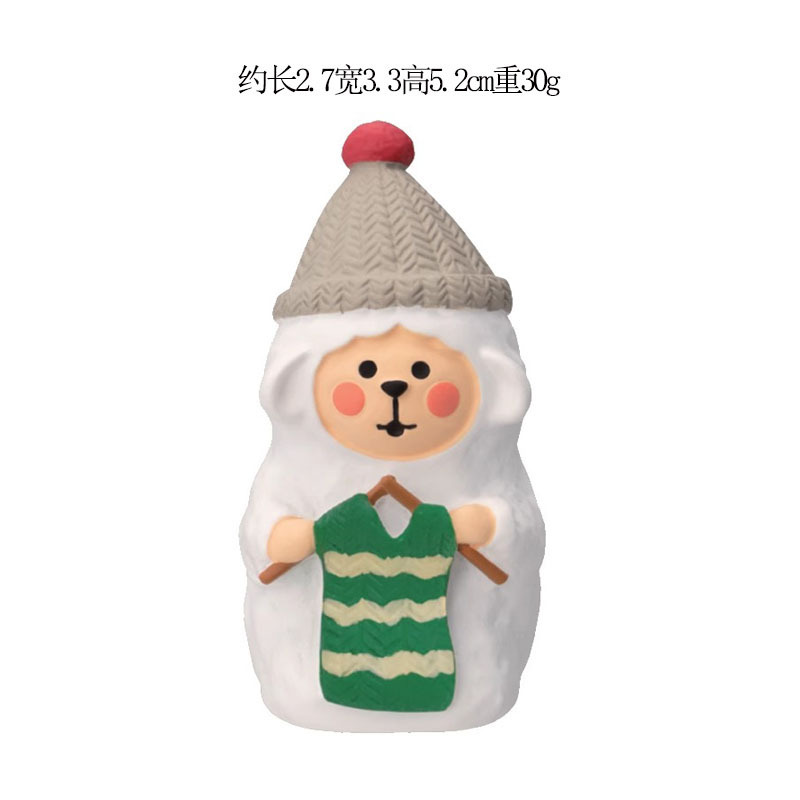 クリスマス装飾日本の猫フィギュアブラインドボックスギフトクリスマスツリー老人そり DIY 樹脂工芸品装飾品|undefined