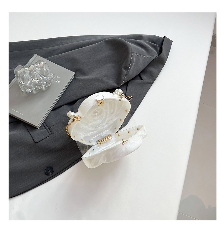 Elegante Blumen Acryl Handtasche Für Damen Einzigartige Box Tasche_voghion.com