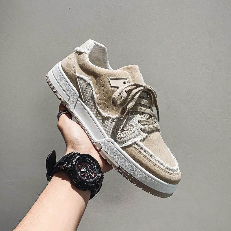 2024 Spring and Autumn New Men's Shoes Korean Style Trendy Skate Shoes Harajuku Style Student Casual Shoes Men's Sports Shoes Dropshipping One Piece