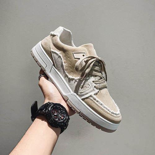 2024 Spring and Autumn New Men's Shoes Korean Style Trendy Skate Shoes Harajuku Style Student Casual Shoes Men's Sports Shoes Dropshipping One Piece
