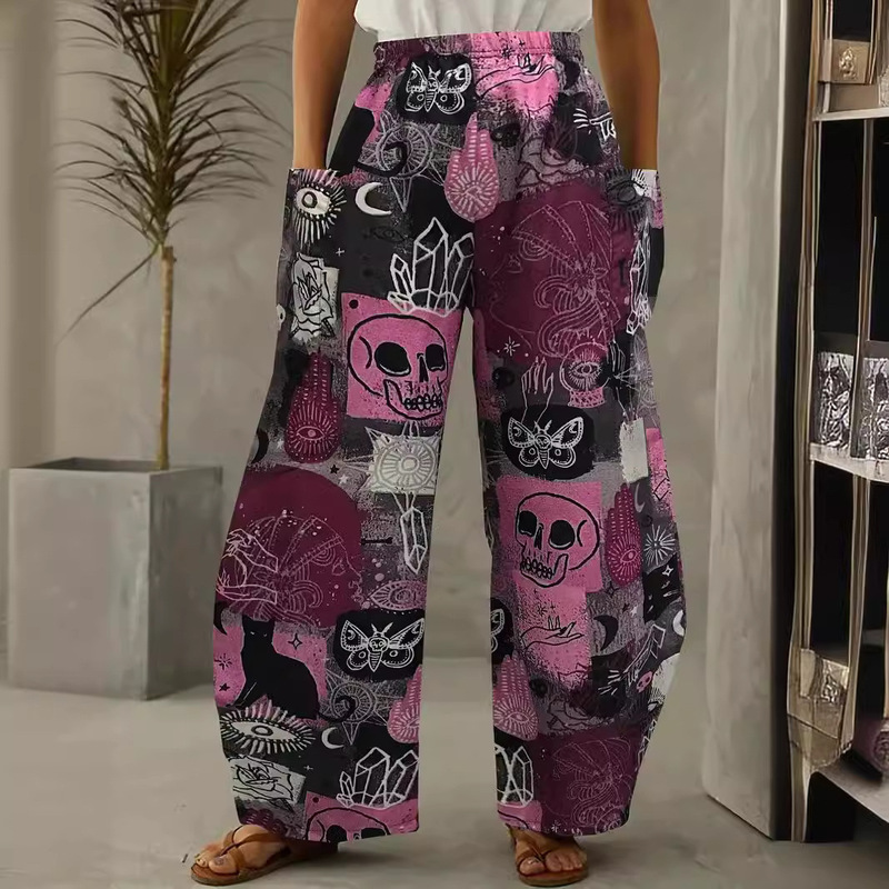 Halloween series 3d printing cross-border summer new European and American women's sports manufacturers wholesale casual trousers WC5 Halloween series 3d printing cross-border summer new European and American women's sports manufacturers wholesale casual trousers WC5