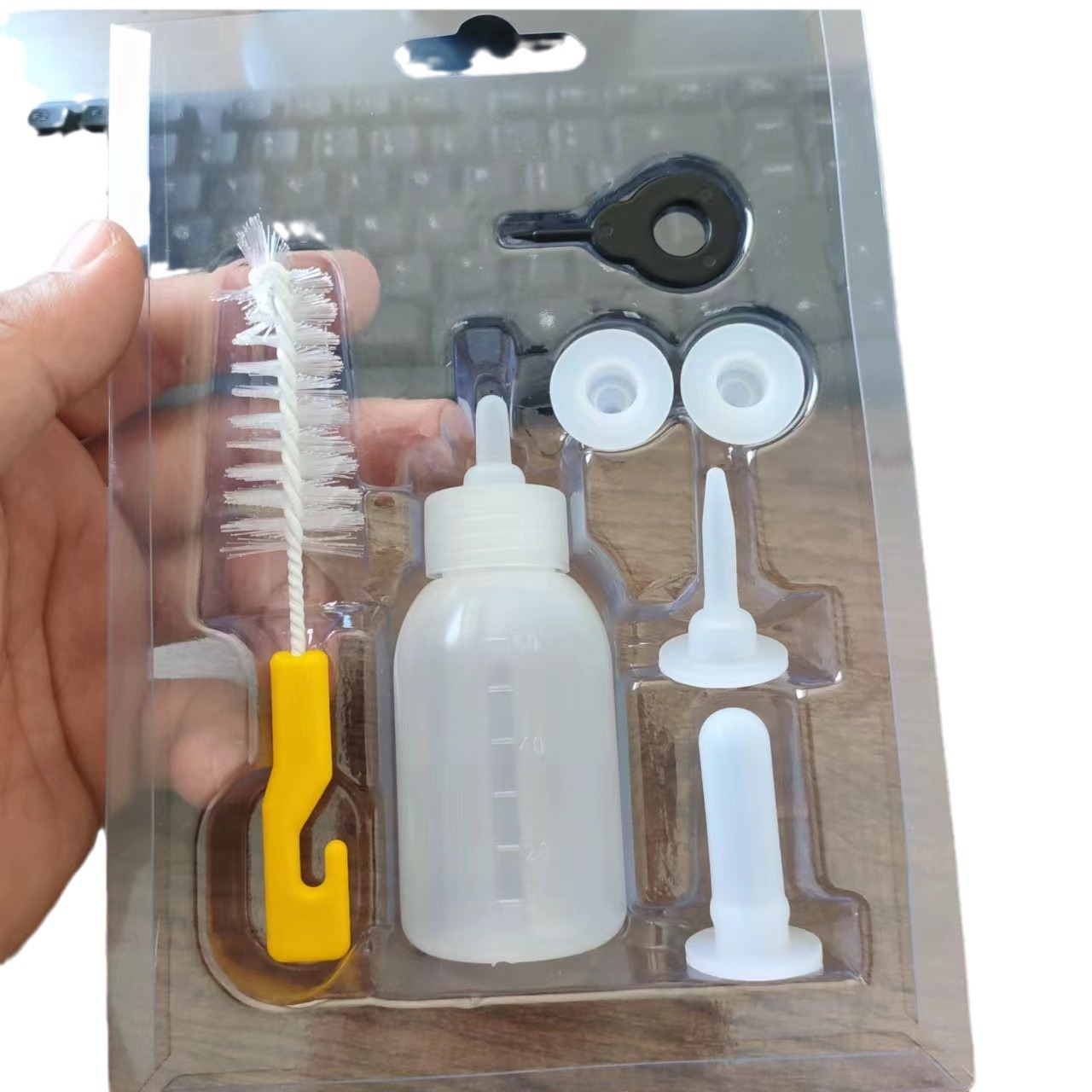 60ml botella de alimentación para mascotas boquilla de succión gatito cachorro hámster botella de alimentación especial botella de alimentación pezón cachorro pequeño animal botella de alimentación