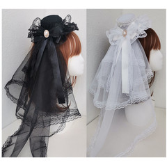 ロリータの小さい礼帽の花嫁の頭の糸のlolitaの頭の飾りの尾の糸のlo娘の髪の飾りの手はゴシックの暗黒の少女を作ります。